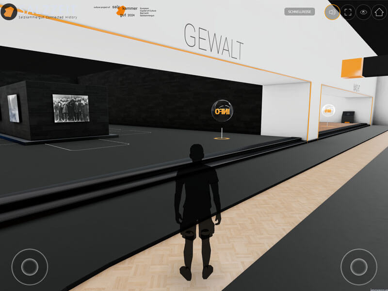 Screenshot der Three.js-Webseite von Salzzeit-Museum.